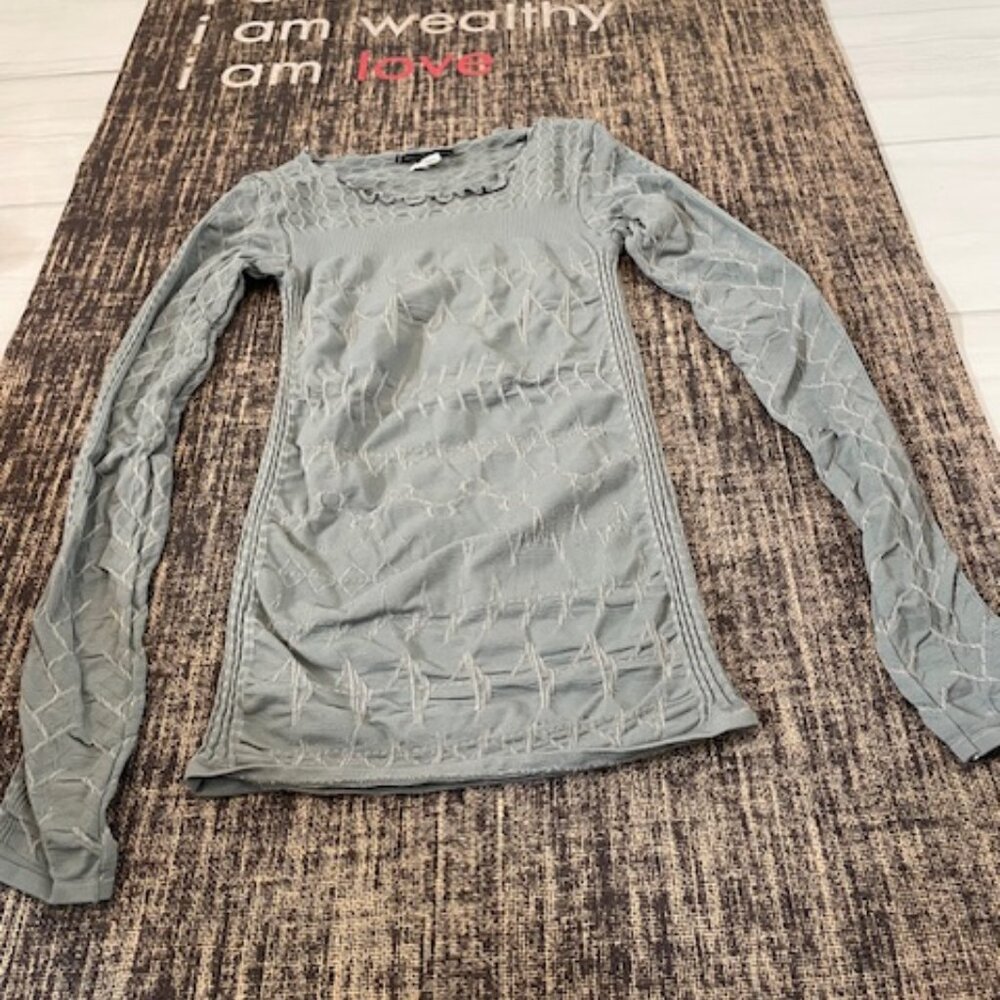 Marithe Francois Girbaud Grey Long Sleeve Top